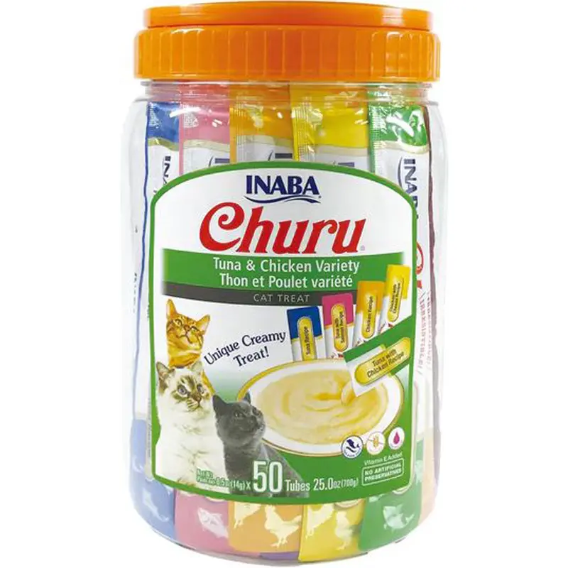 Ciao, Churo Tuna & Chicken Variety Tub, 50 CT