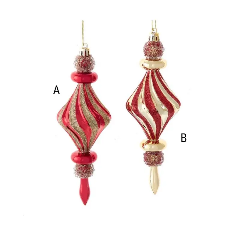Gold and Red Finial Ornament, Assorted and Sold Separately