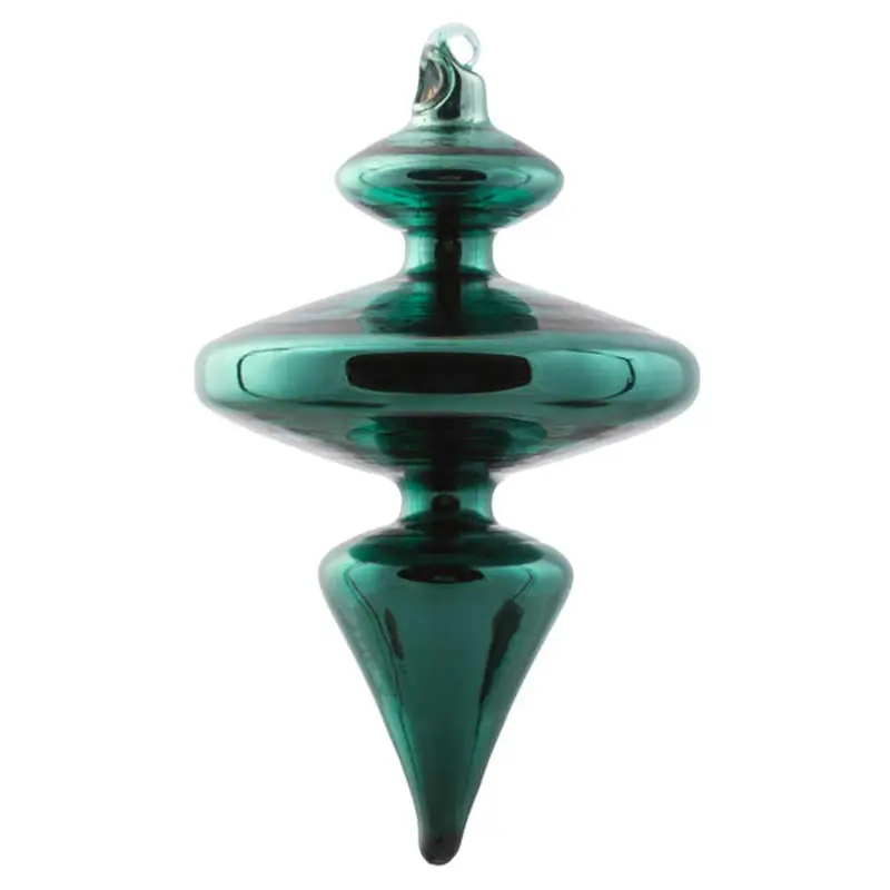Karma, Opaque Glass Emerald Finial Ornament
