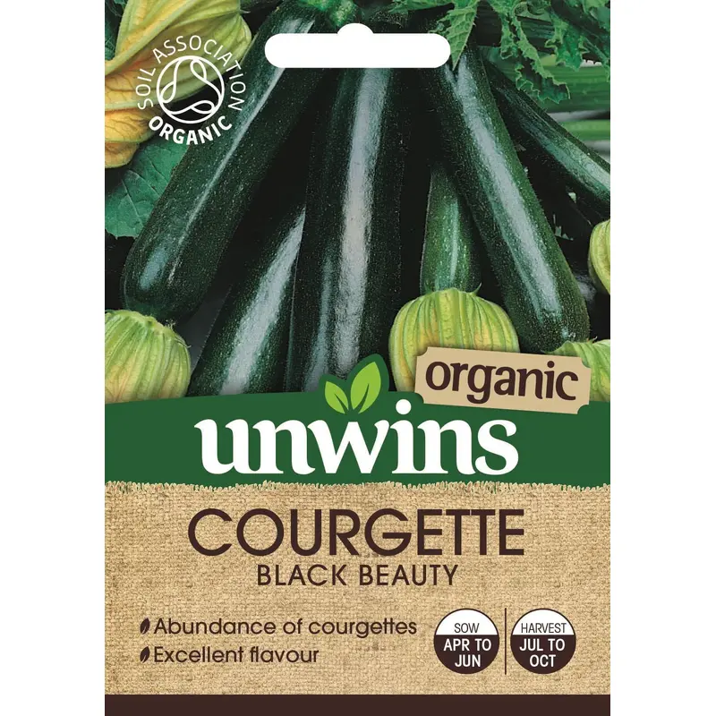 Unwins Courgette Black Beauty (Organic) 10 Seeds