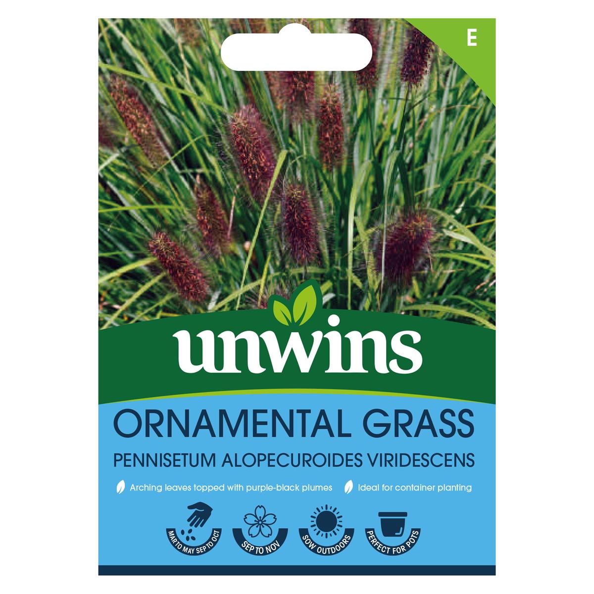 Unwins Flower Ornamental Grass Pennisetum alopecuroides - 40 Seeds