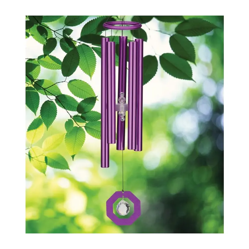 Zen Crystal Chime 22" - Purple