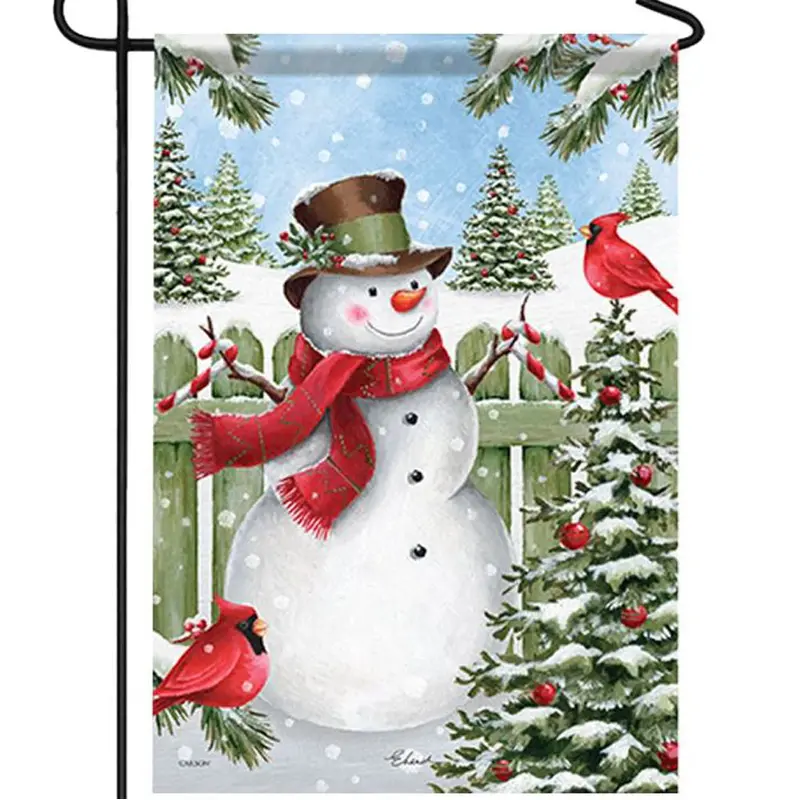 Carson, Snow Friends Garden Flag