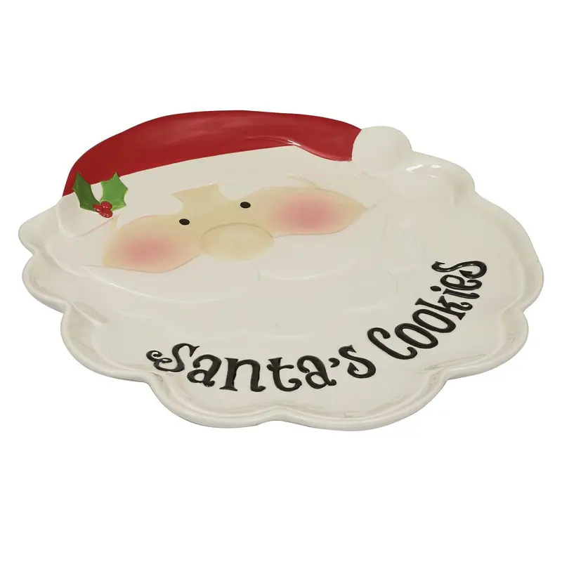Design Imports "Santa's Cookies" Ceramic Plate, 12"