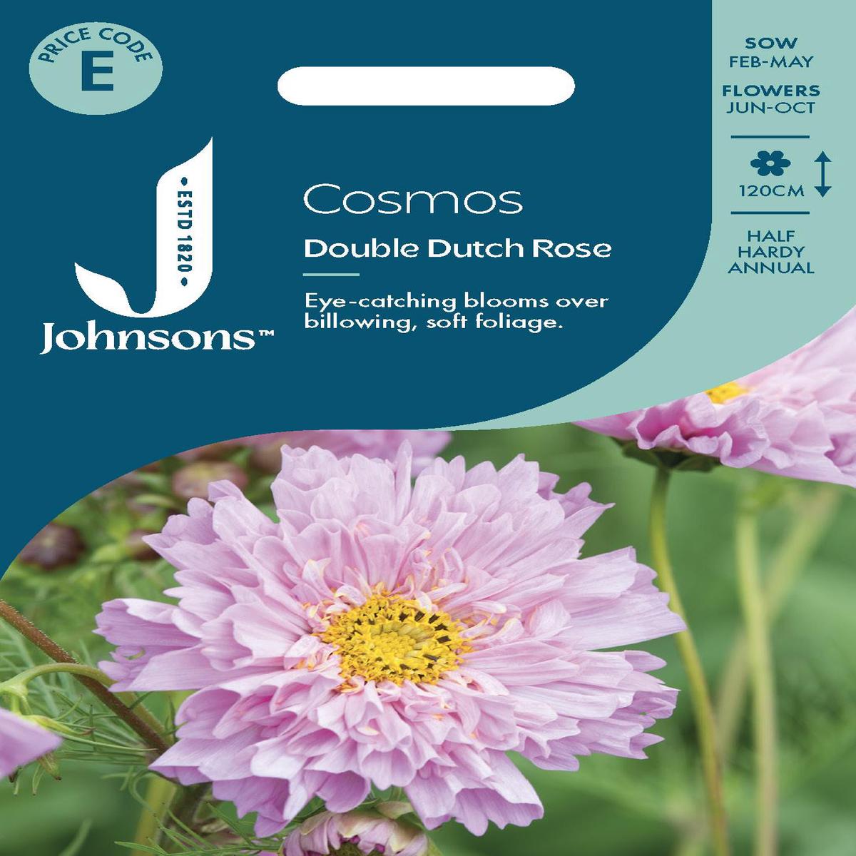 Johnsons - Cosmos Double Dutch Rose - 50 Seeds