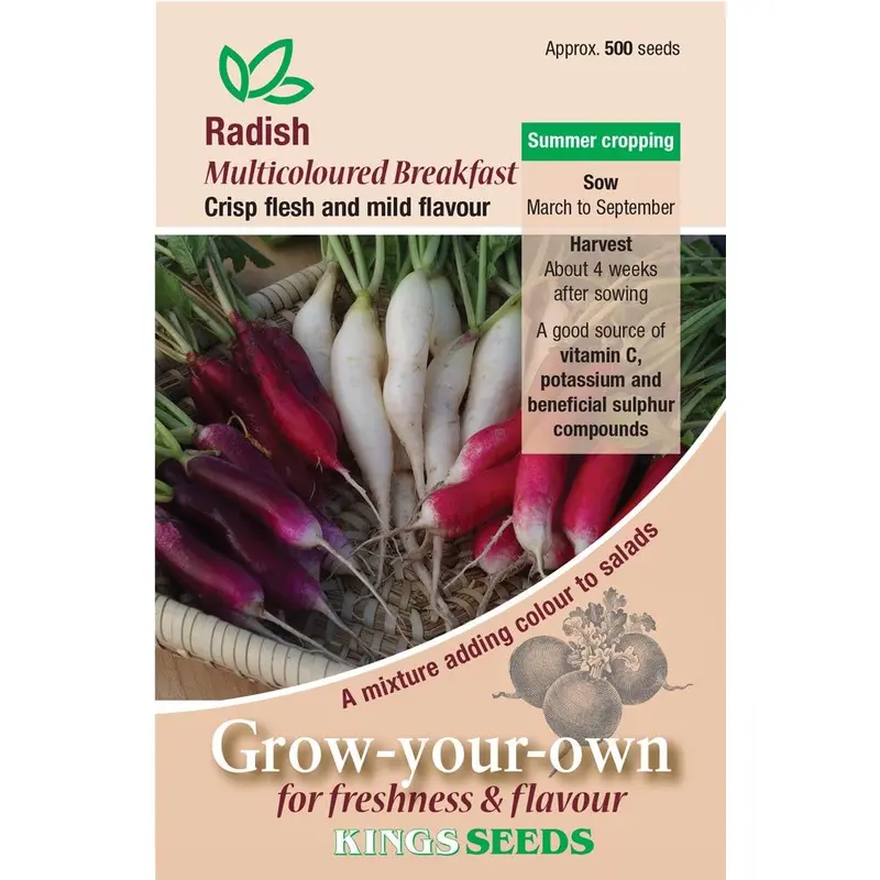 Kings Seeds Radish Multicoloured Breakfast Mixed Seeds