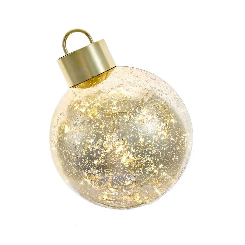 Kurt Adler Battery-Operated LED Gold Ball Table Piece, 200MM