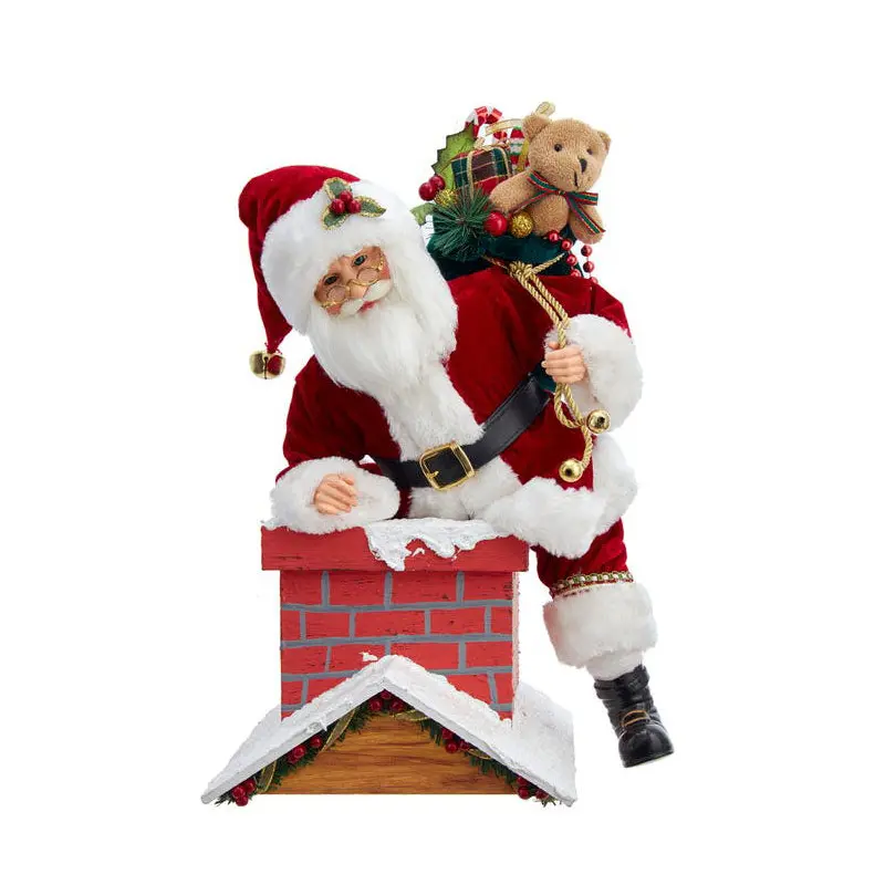 Kurt Adler Kringles Chimney Santa, 16"