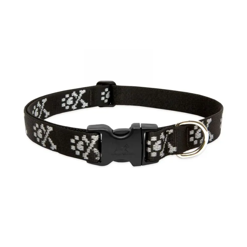 Lupine Dog Collar, 1" Wide, 16"-28" Adjustable Neck, Bling Bonz