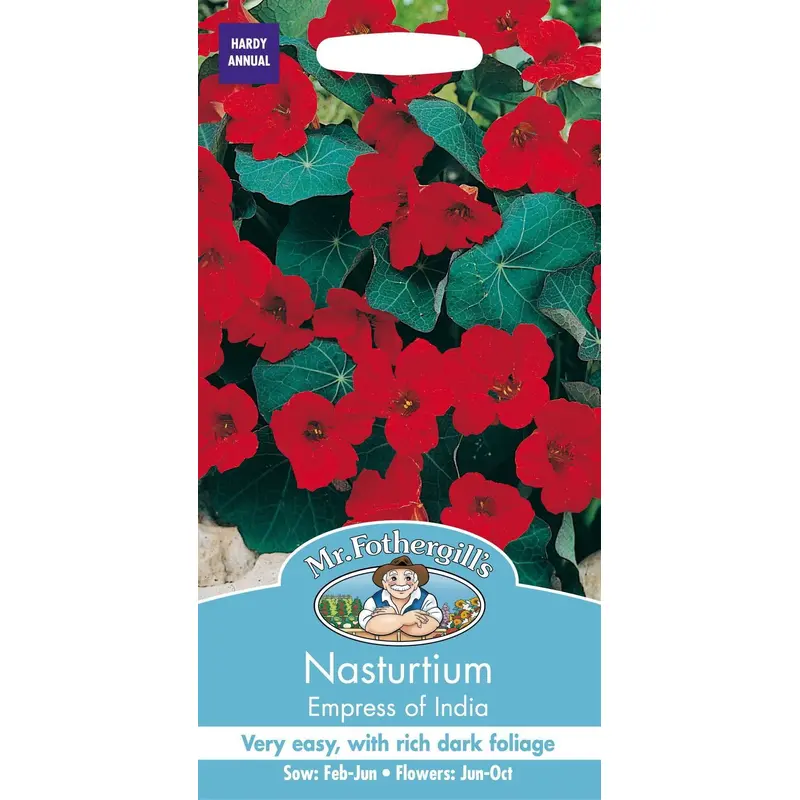 Mr Fothergills Nasturtium Empress of India 25 Seeds
