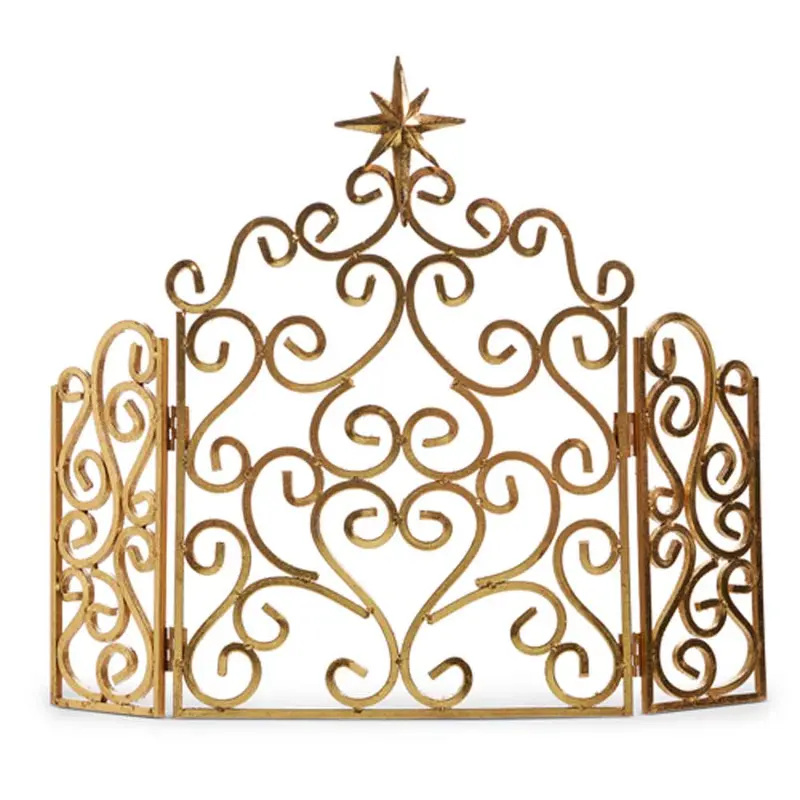 RAZ, Gold Scrollwork Creche, 17"L