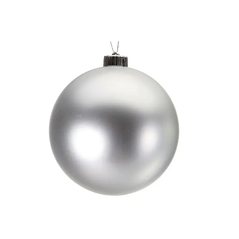 100MM Silver Matte Boxed Ornaments (4 Pack)