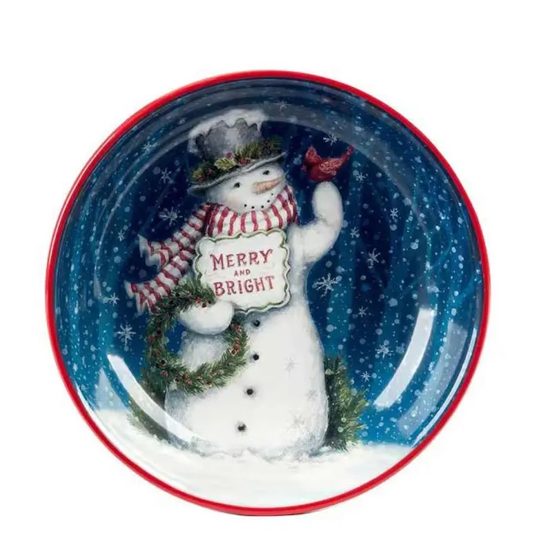 Certified International, Snowman Greetings Serving/Pasta Plate