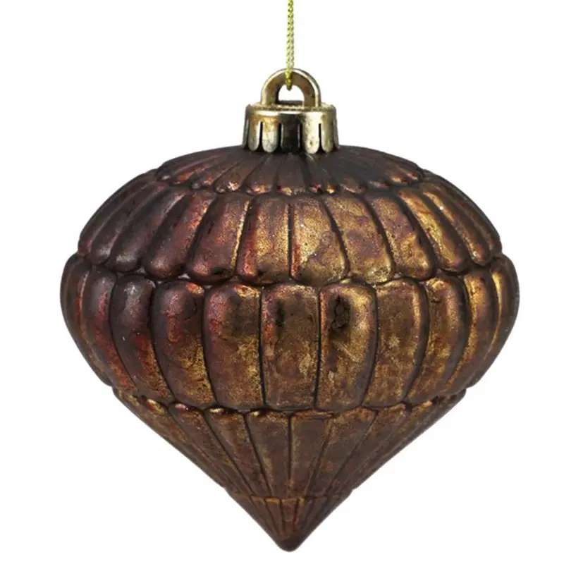 Craig Bachman, Ribbed Onion Ornament, 120MM, Antique Bronze