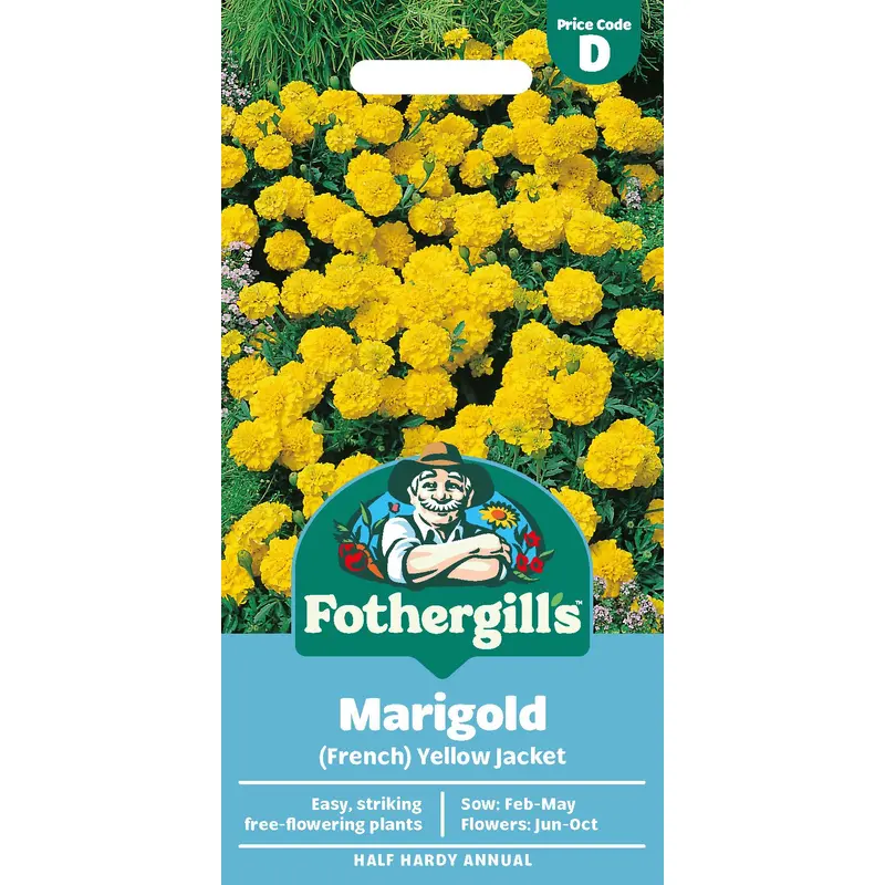 Fothergills French Marigold Yellow Jacket Seeds