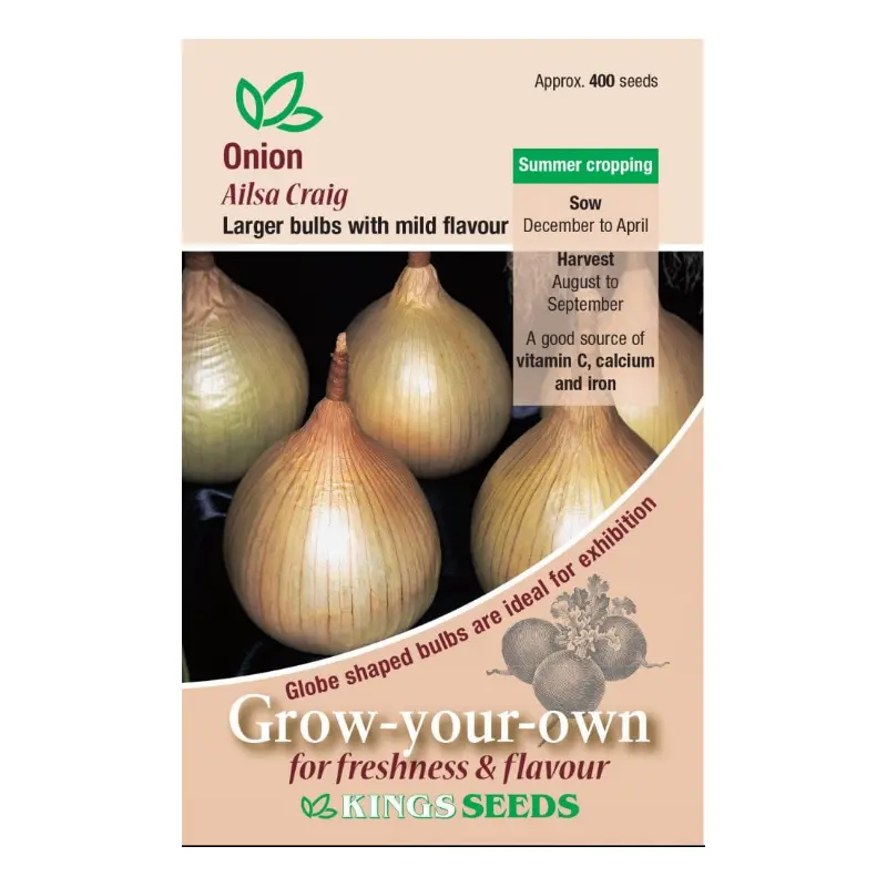 Kings Seeds Onion Ailsa Craig 400 Seeds