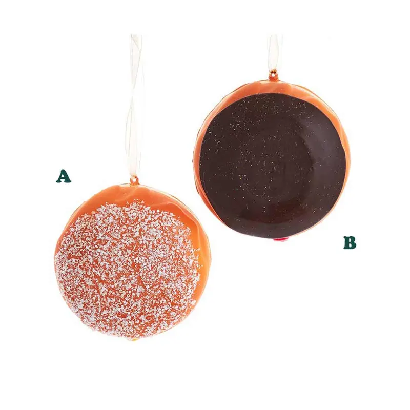 Kurt Adler, Jelly & Cream Donut Ornament, Assorted & Sold Separately