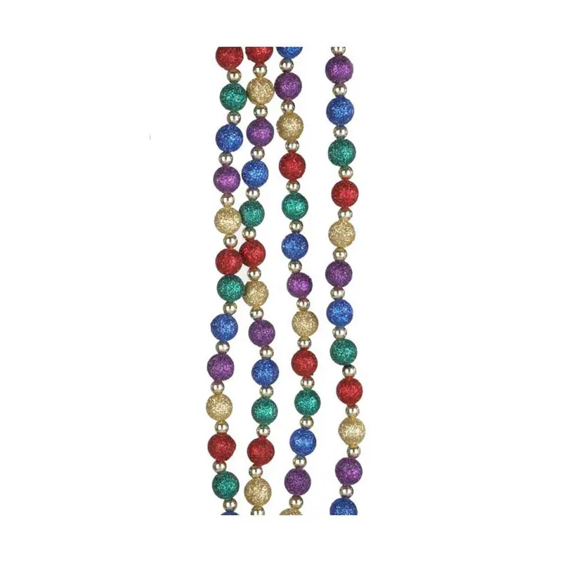 Kurt Adler, Multi Glitter Beaded Garland, 9'