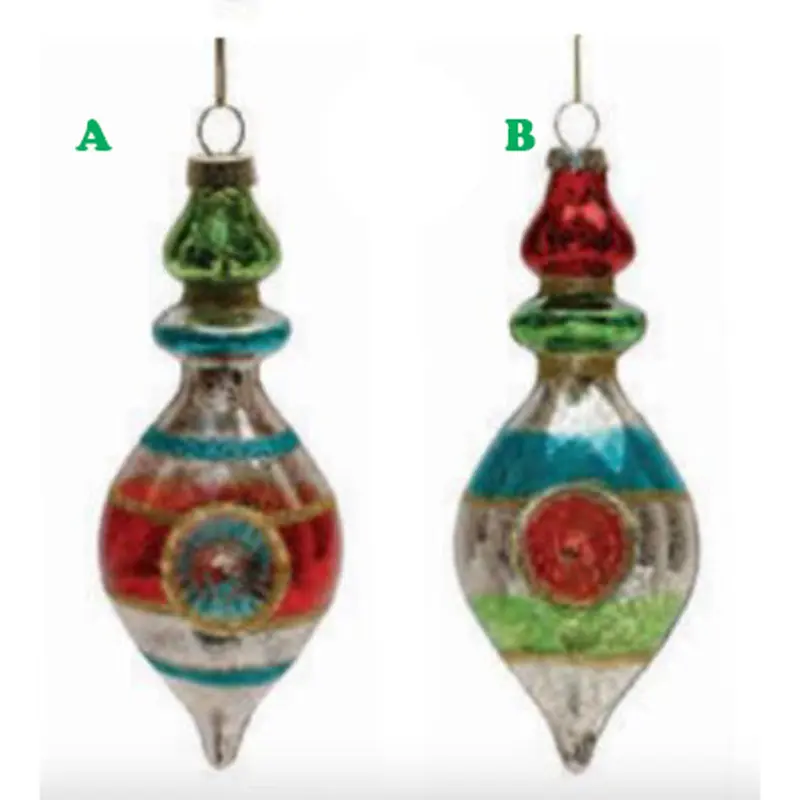 Melrose International, Reflector Drop Ornament, 6", Assorted & Sold Separately