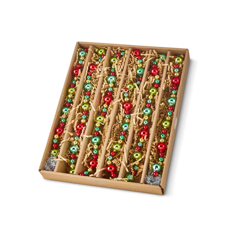 Raz Imports, Red, Green and Blue Beaded Garland, 6 Ft