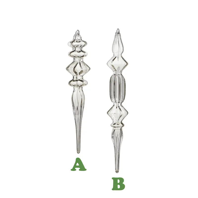 Raz Imports, Smoke Grey Blown Glass Finial Ornament, Assorted and Sold Separately