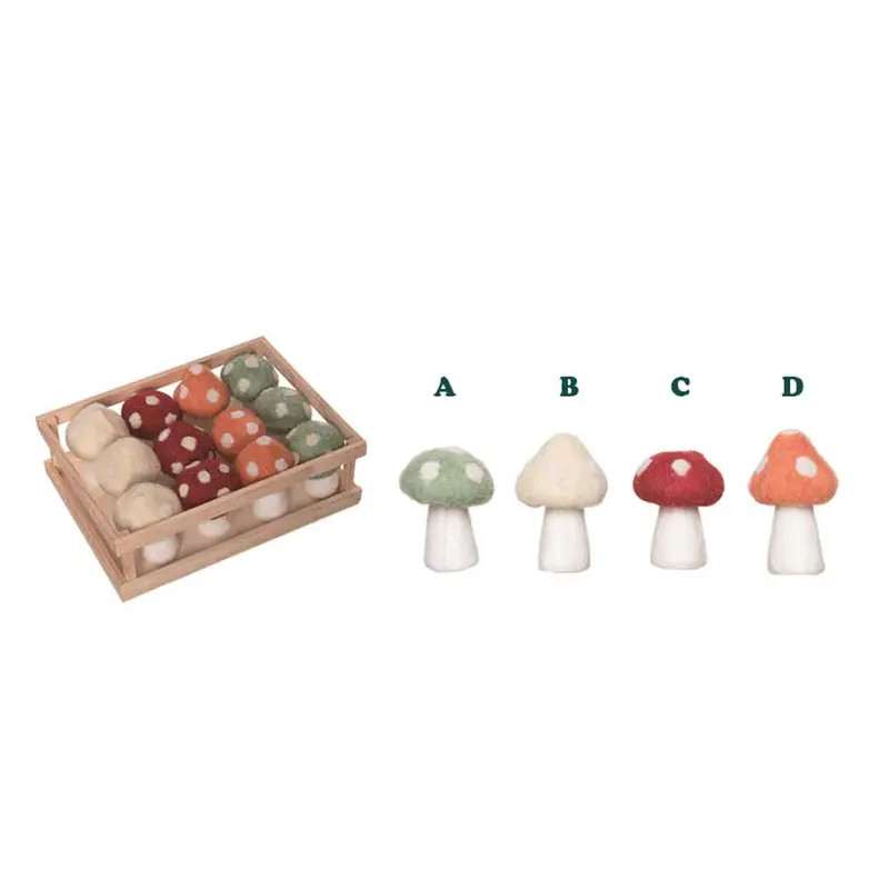 Transpac, Mini Mushroom Felt Dcor