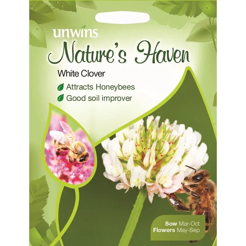 Unwins Nature's Haven White Clover 1000 Seeds