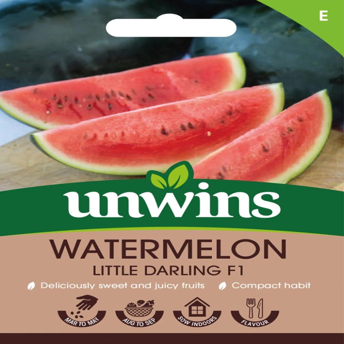 Unwins Watermelon Little Darling F1 - 8 Seeds  Sweet Compact Variety