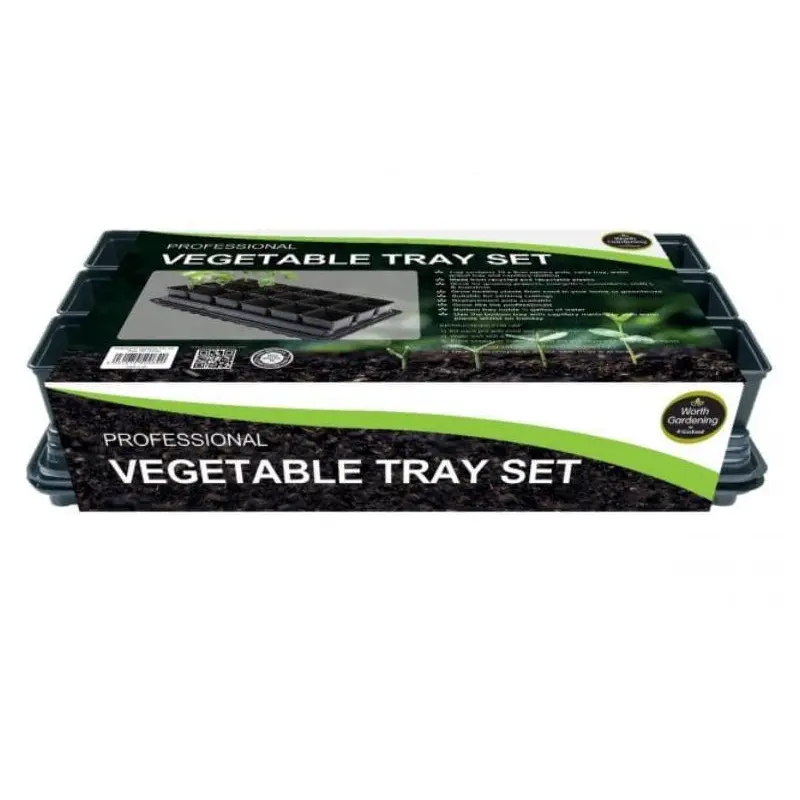 Garland - Professional Vegetable Tray Set (18 x 9cm Sq Pots, Try, Water Tray & Mat)