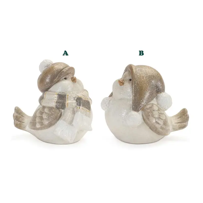 Melrose, Winter Bird Terra Cotta, 6", Assorted & Sold Separately