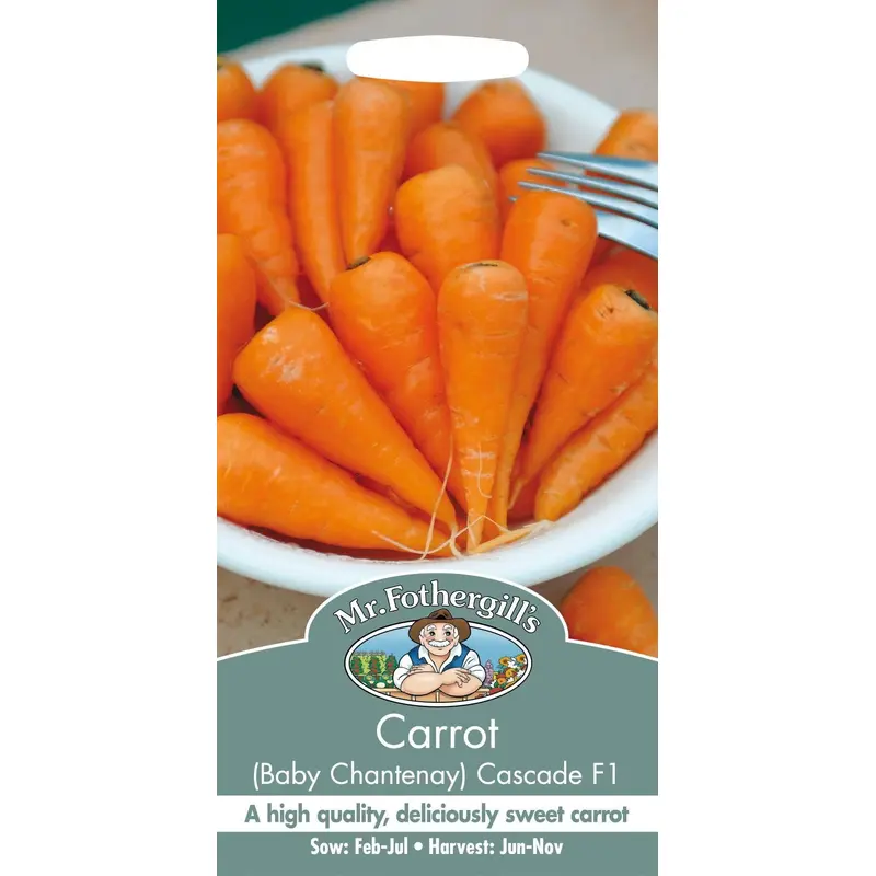 Mr Fothergills Carrot Baby Chantenay Cascade F1 - 350 Seeds