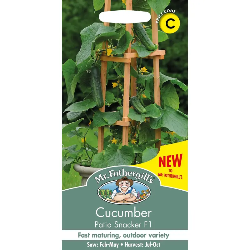Mr Fothergills - Vegetable - Cucumber - Patio Snacker F1 - 5 Seeds