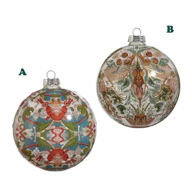 RAZ, William Morris Ball Ornament, 5", Assorted & Sold Separately
