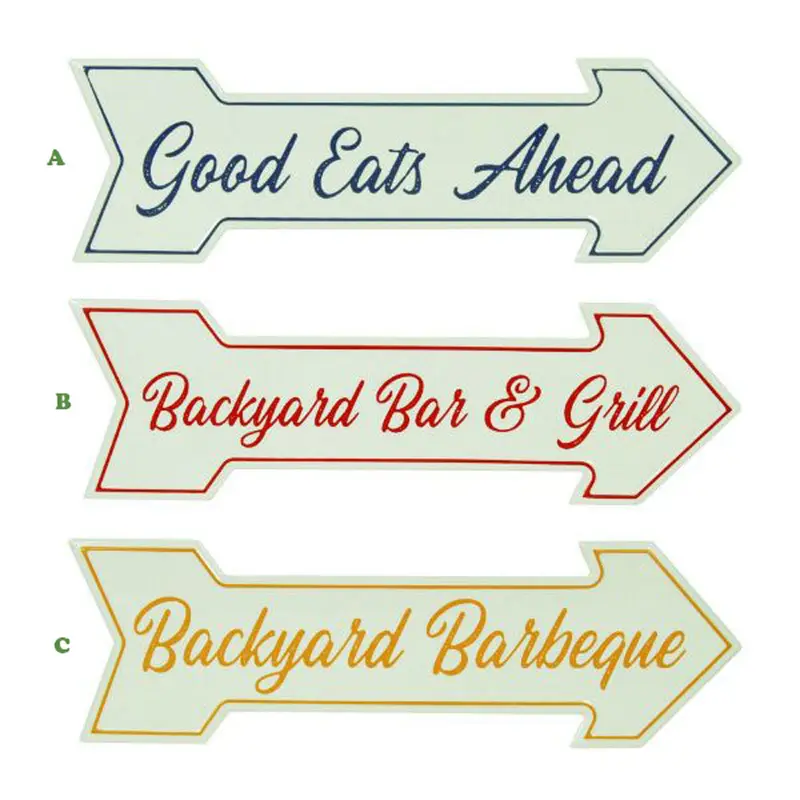 Transpac, Backyard Arrow Metal Decor, Assorted & Sold Separately