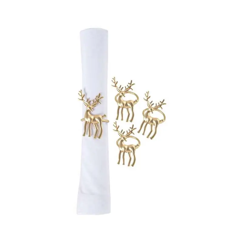 C&F, Gold Deer Napkin Ring, Set of 4