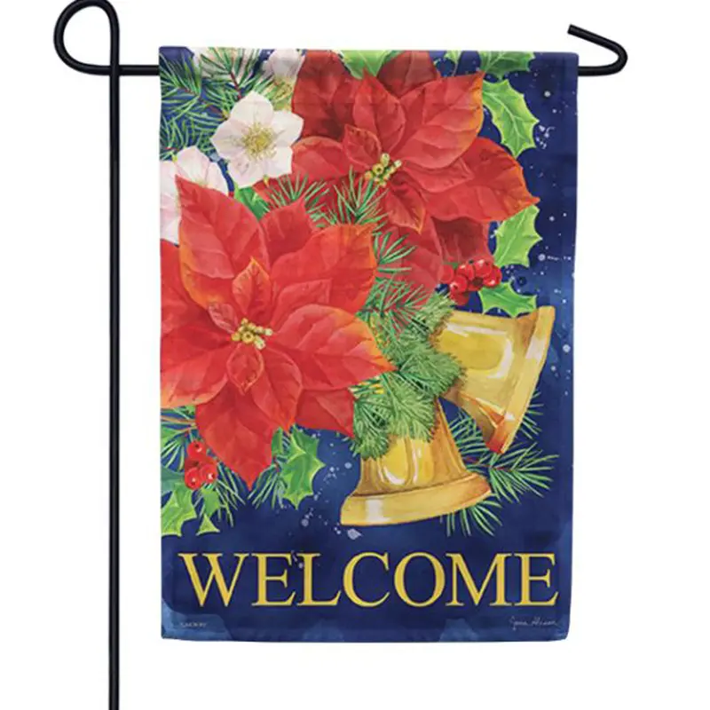 Carson, Poinsettia Bells Garden Flag