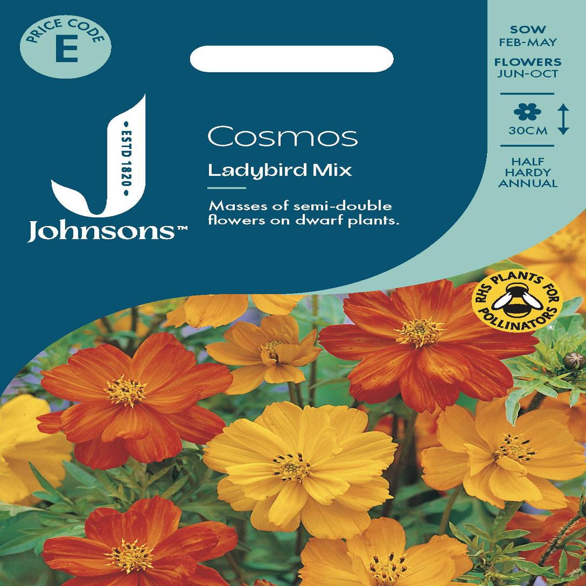 Johnsons - Cosmos Ladybird Mix - 50 Seeds