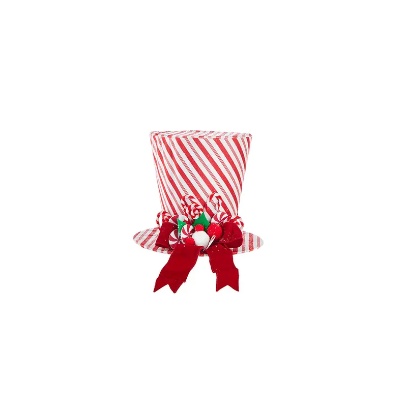 RAZ, Peppermint Striped Top Hat, 11.25"
