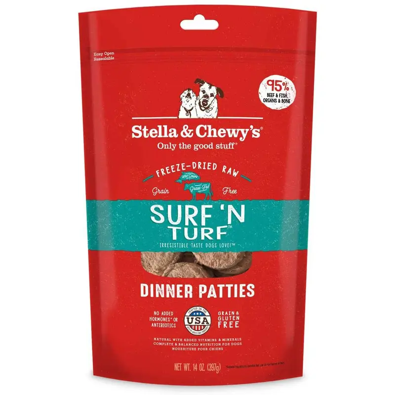 Stella & Chewy's Freeze-Dried Raw Surf 'N Turf Dinner Patties, 14 oz.