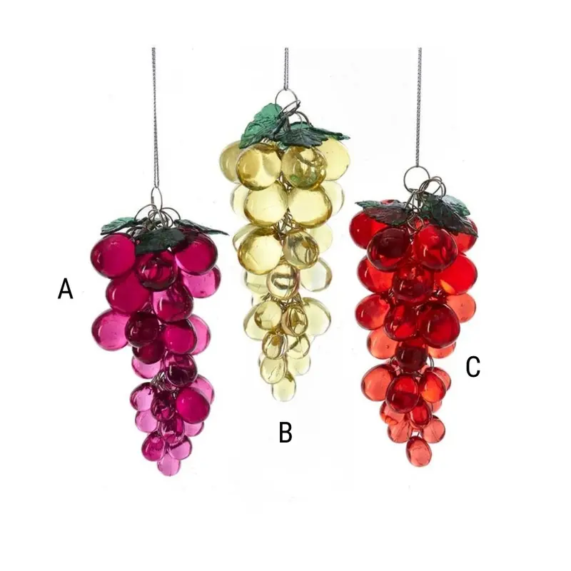 Acrylic Beaded Grapes Ornament, Assorted and Sold Separately