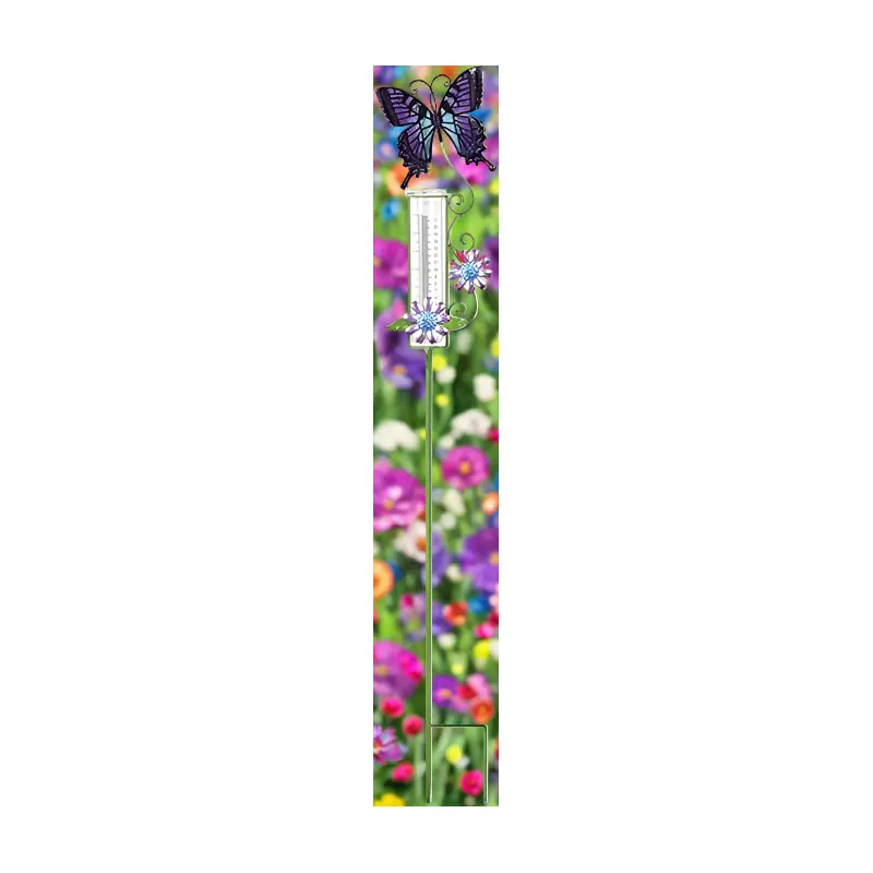 Purple Butterfly Rain Gauge