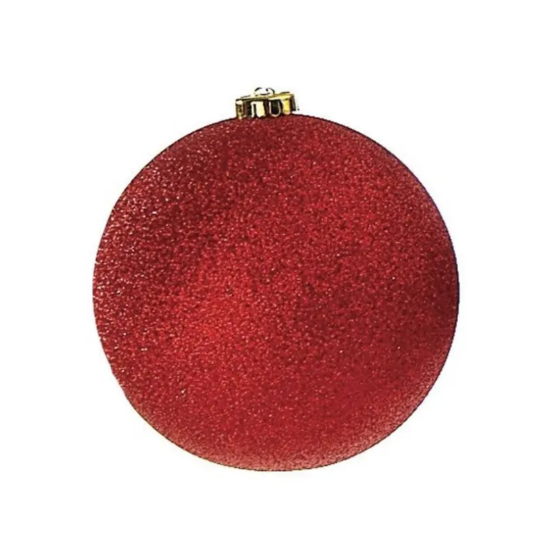 Regency International Shatterproof Boxed Ornaments, Glitter Red, 80MM (6-Pack)