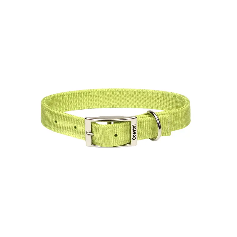 1" X 24" Double-Ply Dog Collar, Lime Green