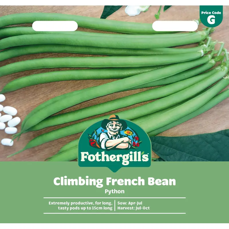 Fothergills Climbing French Bean Python Seeds