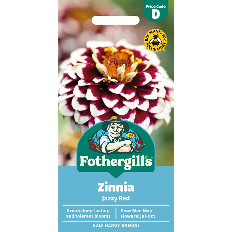 Fothergills Zinnia Jazzy Red Seeds