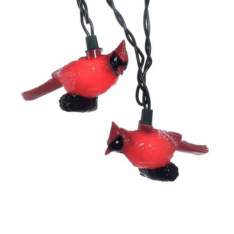 Kurt Adler, Red Cardinal Light Sets, 10 Lights