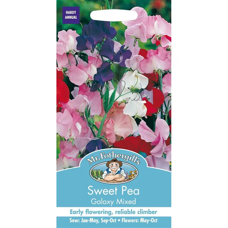 Mr Fothergills Sweet Pea Galaxy Mixed 35 Seeds