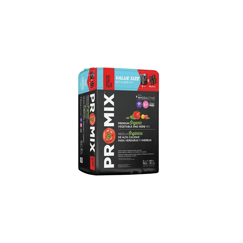 Pro-Mix Organic Vegetable & Herb Mix with MycoActive, 2 Cubic Foot