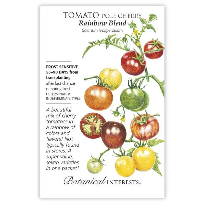 Tomato, Botanical Interests Rainbow Blend Pole Cherry Seeds