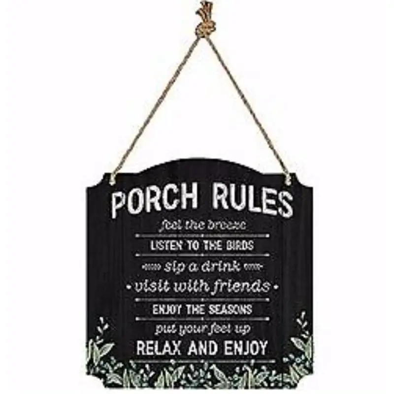 Carson, Porch Rules Metal Sign